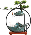 GUERNSEY Tabletop Fountain Creative Desktop Circulating Water Fountain Living Room Desk Water Ornaments Indoor Ceramic Decorations Indoor Waterfall Feature Indoor Fountain