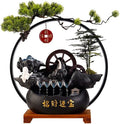 GUERNSEY Tabletop Fountain Indoor Desktop Fountain Office Circulating Water Ornaments Store Opening Desktop Decoration Ornaments Indoor Fountain