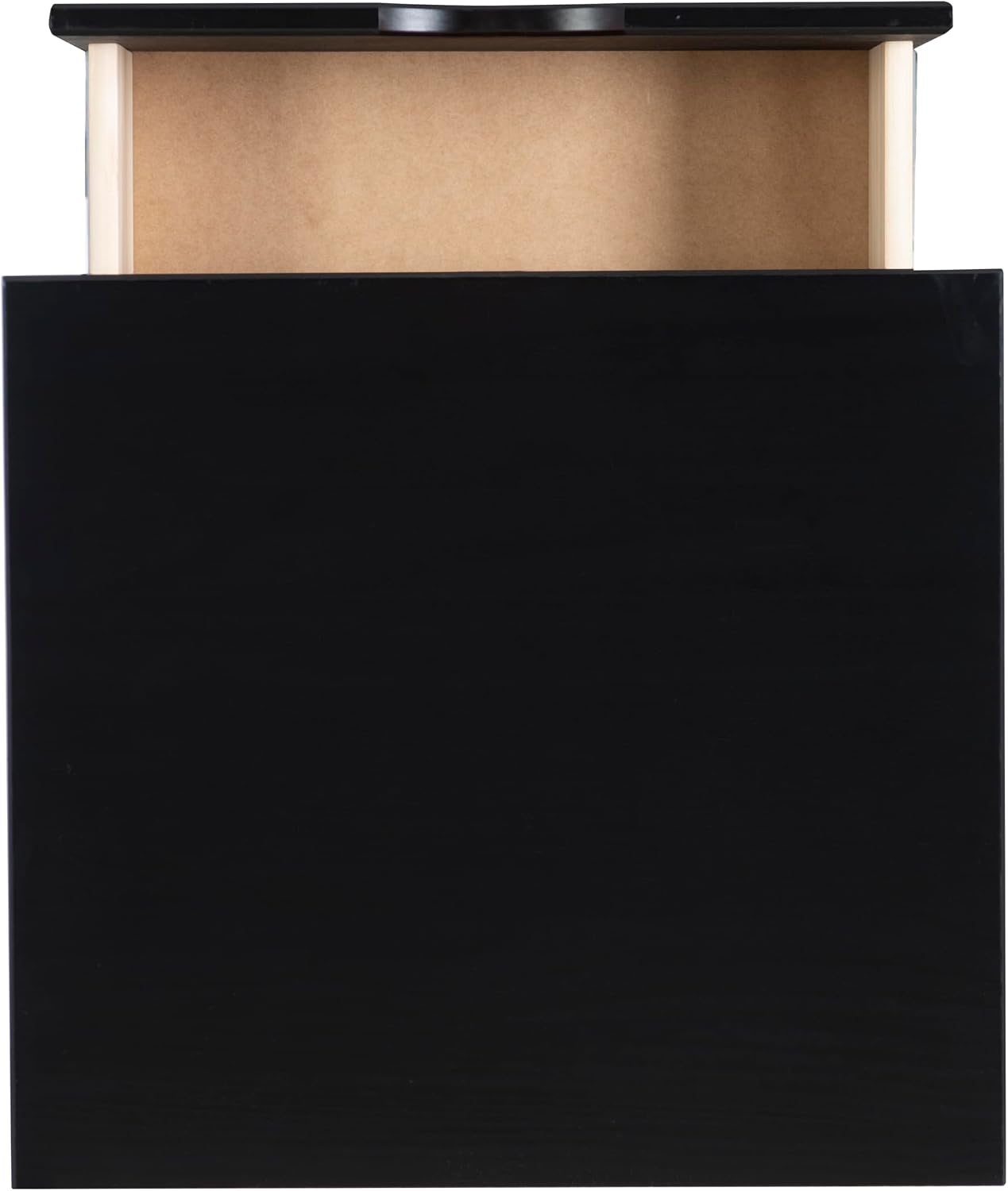 Powell Fordham Black Solid Pine Wood Twin Sized Platform Bed with Two Drawer Nightstand