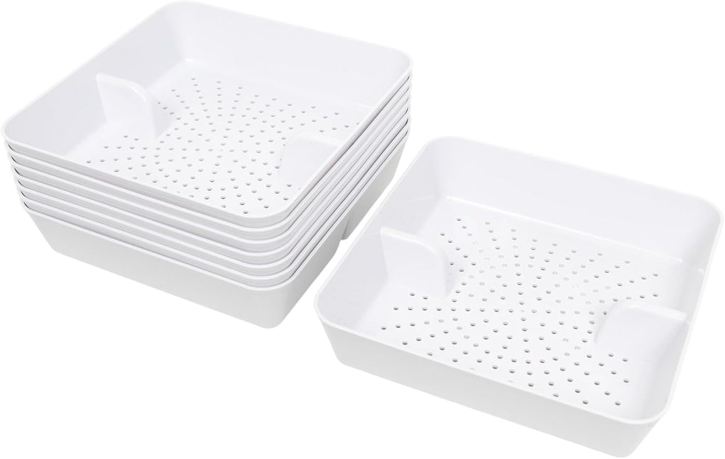 GSW 8 Pcs FS-PB ABS Plastic Floor Sink Drain Strainer Drop-in Basket, Catch Food Particles for Restaurants/Bar/Buffet, Fits in 8-1/2' Floor Sink Holes