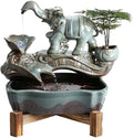 GUERNSEY Tabletop Fountain Tabletop Fountain Chinese Style Creative Flowing Water Fountain Office Living Room Decoration Fish Tank Ornaments Indoor Fountain