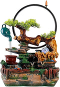 GUERNSEY Tabletop Fountain Tabletop Fountain Creative Water Ornaments Circulating Water Living Room Porch Chinese Style Decoration Office Desktop Decoration Indoor Fountain