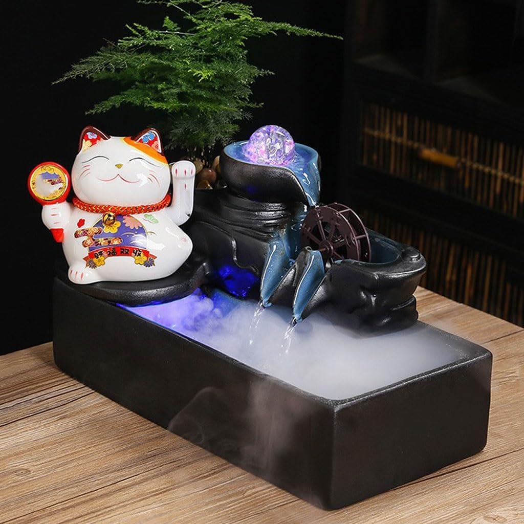 GUERNSEY Tabletop Fountain Flowing Water Circulation Water Office Desktop Decoration Fountain Ornaments Study Desk Fountain Indoor Fountain