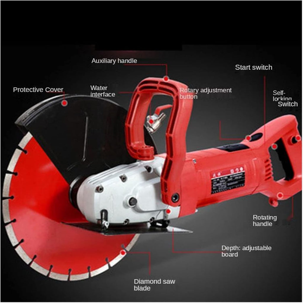 3000W Multi-function Wall Slotting Machine Electric Slotting Machine Concrete Cutting Machine + Diamond Saw Blade,DIY Tools