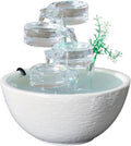 GLigeT Tabletop Fountain Ceramic Desktop Ornaments Modern Simple Cycle of Water Fountain Home Living Room TV Cabinet Wealth Decorations Water Fountain Decor