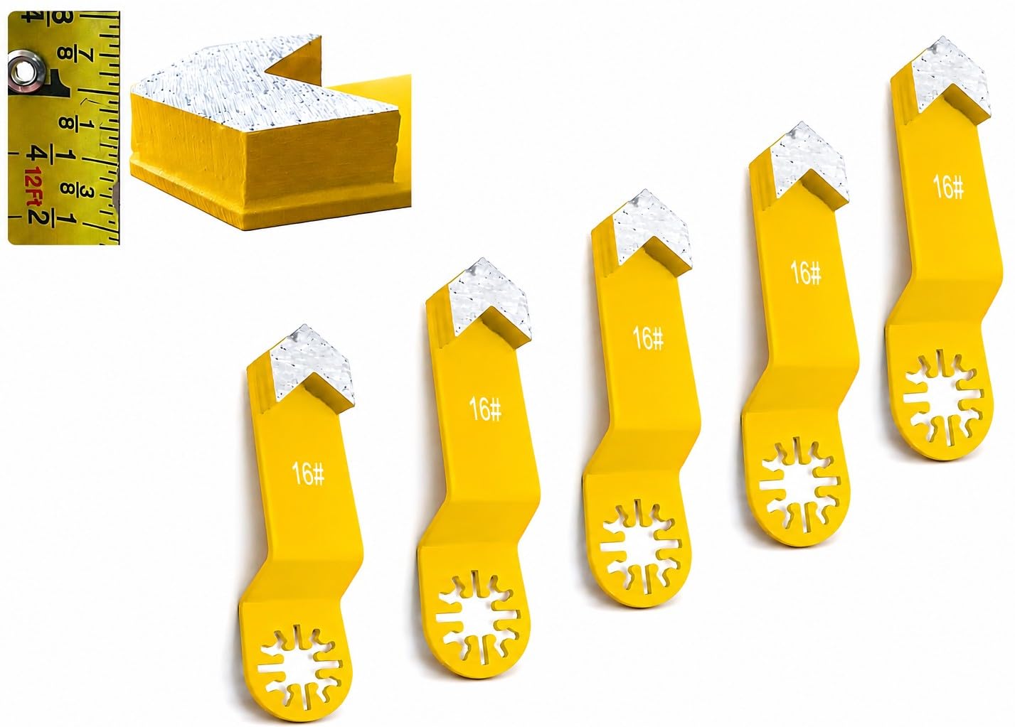 5 Pack Diamond Corner Grinding Segment for Concrete Floor grit 16/20 Soft Bond