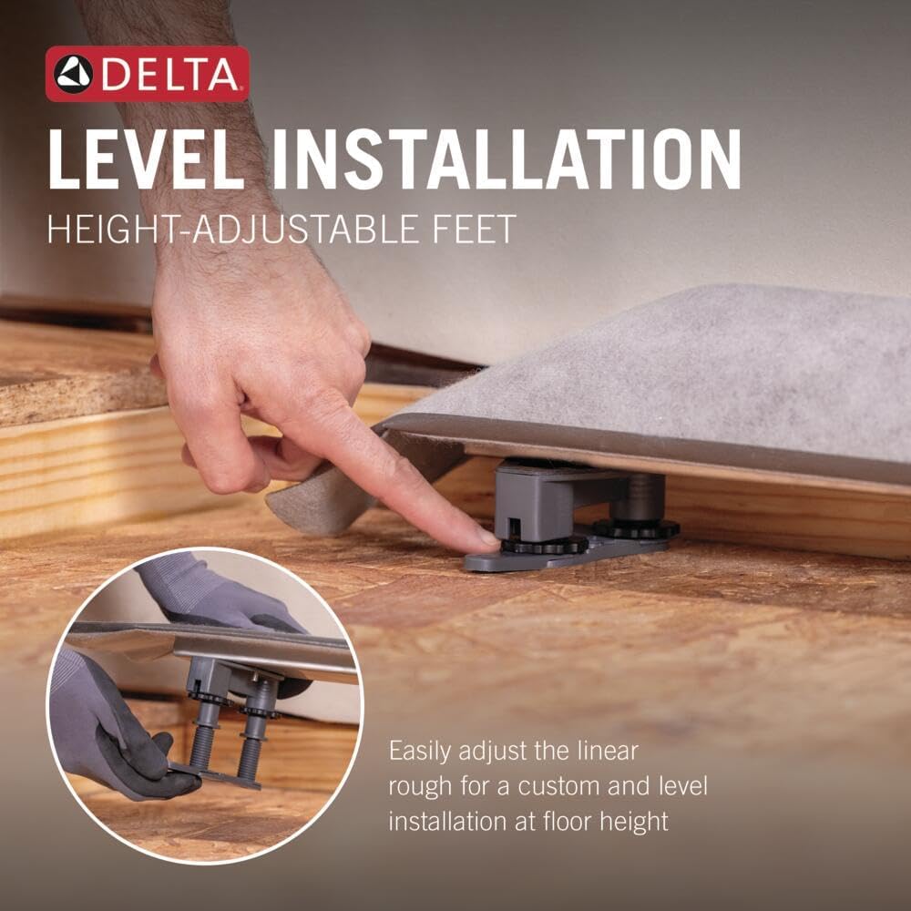 Delta Faucet 24-Inch Reversible Linear Shower Drain Trim in Champagne Bronze