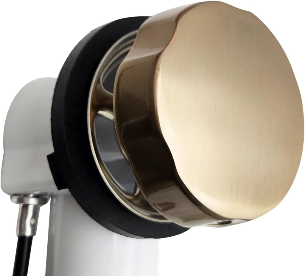 Westbrass A50P35BJ-19 1-1/2' Sch. 40 PVC 35' Cable Driven Bath Waste Kit with Ball Joint Head and Brass Trim Drain Kit, Champagne Bronze