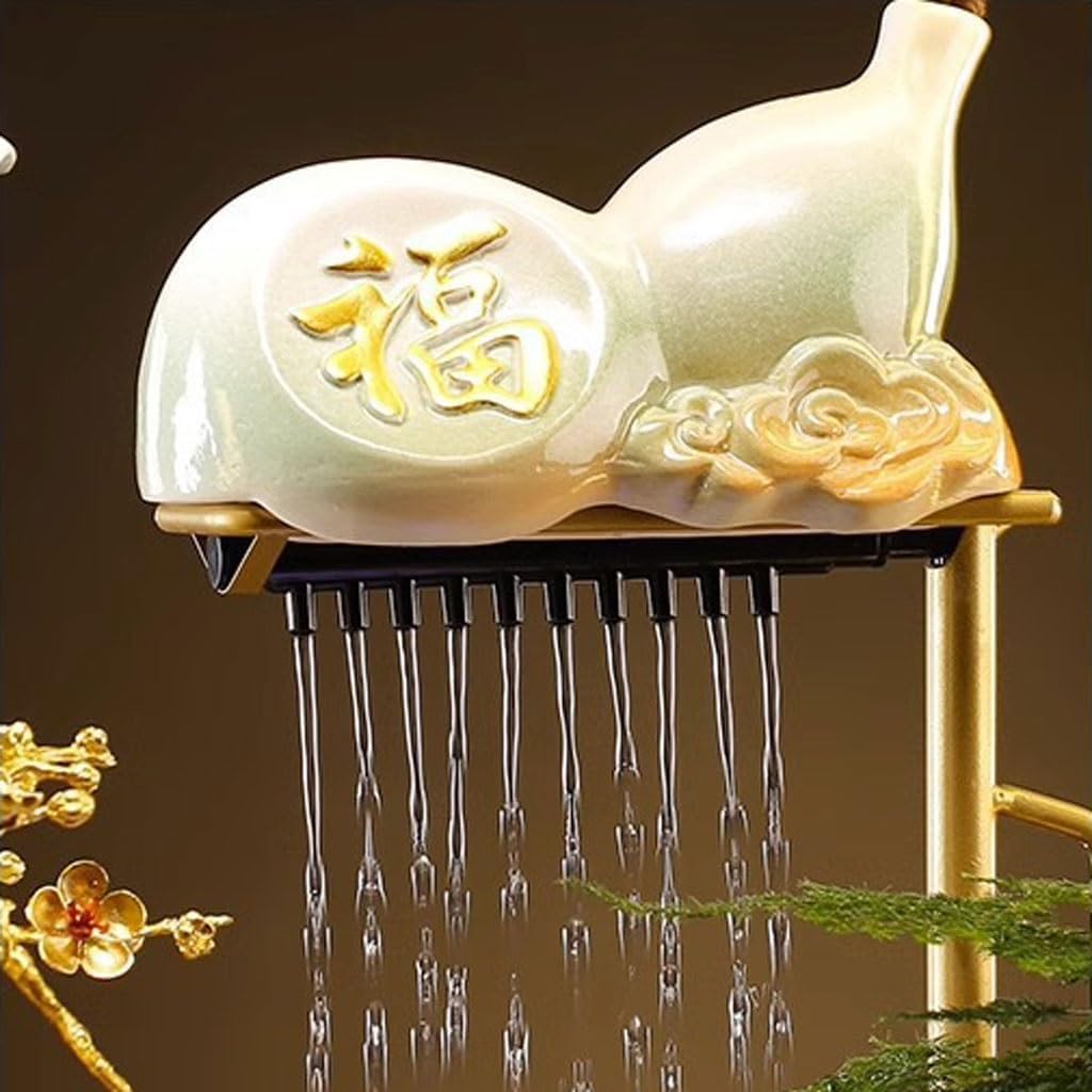 GUERNSEY Tabletop Fountain Chinese Water Ornaments Creative Living Room Circulating Water Desktop Fountain Ornaments Indoor Waterfall Feature Indoor Fountain