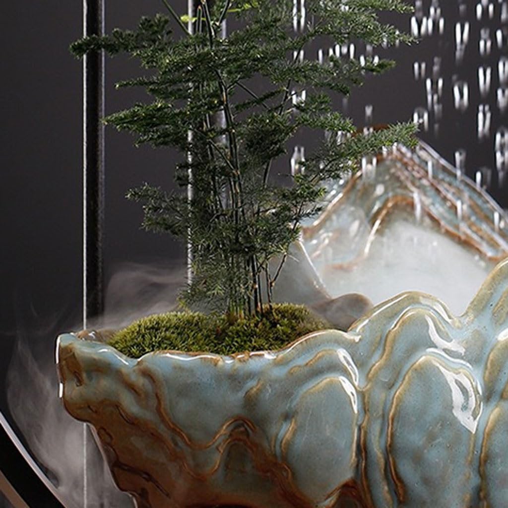 GUERNSEY Tabletop Fountain Chinese Style Water Fountain Ornaments for Home Living Room Decoration Creative Desktop Fountain Ornaments Tabletop Fountains Indoor Fountain