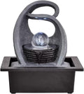 Indoor Water Fountain Tabletop Fountains Simple Desktop Circulating Water Ornaments Office Lucky Fountain Landscape Living Room Fortune Feng Shui Wheel Ball Meditation Fountain