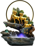 Tabletop Indoor Fountain Tabletop Rockery Fountain Feng Shui Meditation Relaxation Desktop Decor(Large)