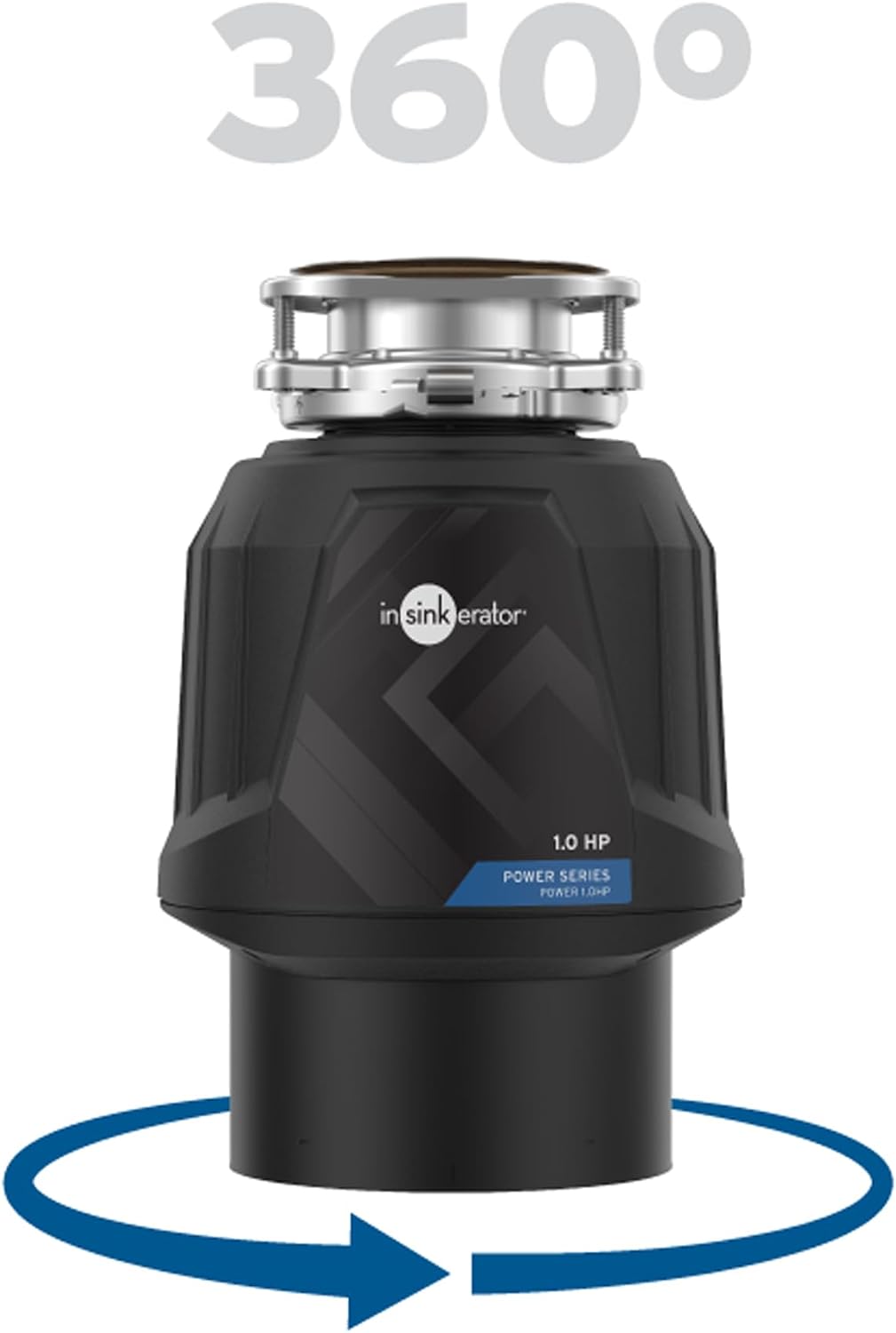 InSinkErator Power 1HP, 1 HP Garbage Disposal, Power Series EZ Connect Continuous Feed Food Waste Disposer, Black