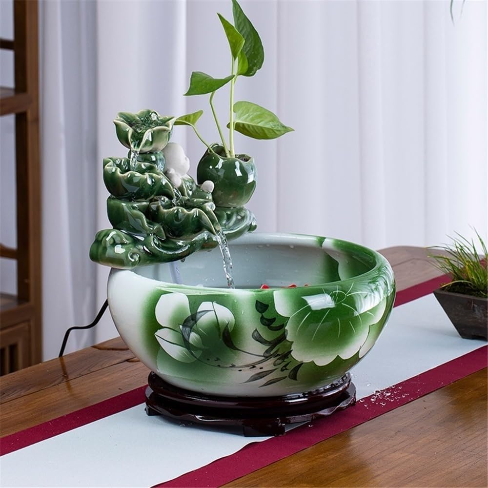 Tabletop Indoor Fountain Tabletop Fountains Home Office Decor, to Grow Plant Hebs by Yourself Decor(XL)