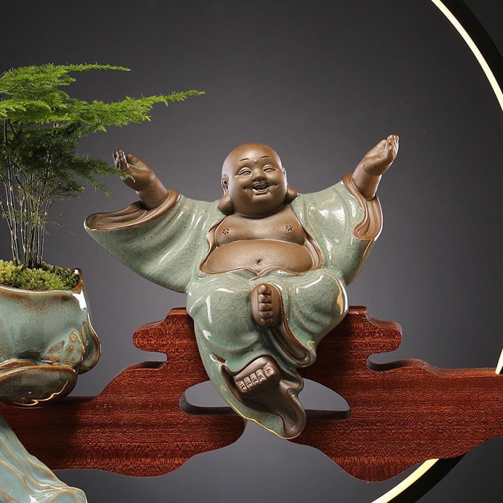 GUERNSEY Tabletop Fountain Chinese Creative Water Ornaments Tea Room Decoration Desktop Fountain Ornaments Office Fountain Desktop Ornaments Tabletop Fountains Indoor Fountain