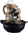 HIHELO Tabletop Fountain Creative Flowing Water Fountain Landscape Lucky Desktop Decoration Home Living Room Decoration Office Decoration Indoor Fountain