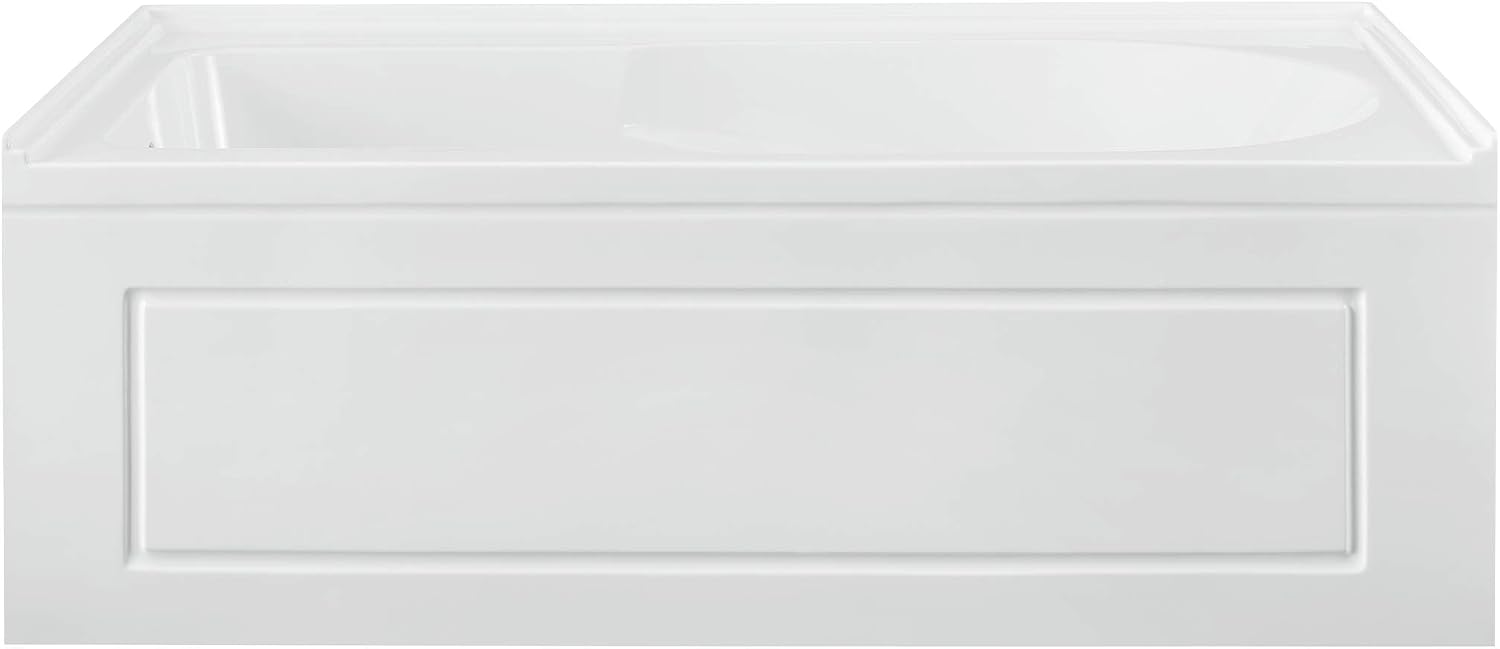 Concorde 60' x 30' Left-Hand Drain Alcove Bathtub with Apron and Armrest