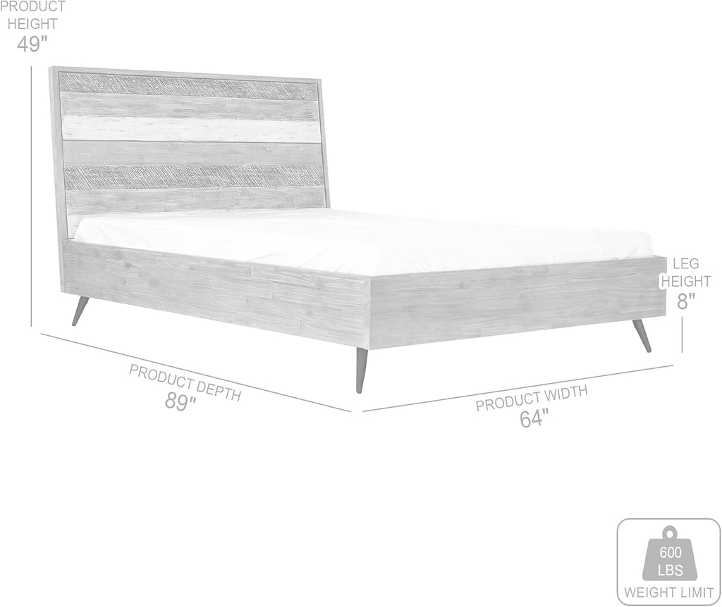 Armen Living Bridges Queen Platform Bed in Two Tone Acacia Wood