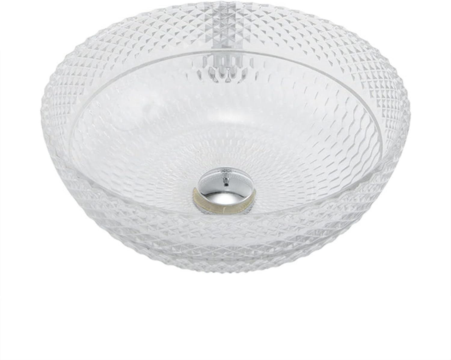Tempered Glass Vessel Bathroom Vanity Sink Round Bowl, Transparent Above Counter Bathroom Vessel Vanity Sink with Chrome Faucet and Pop-Up Drain Combo,Single Basin Set (Single Basin)
