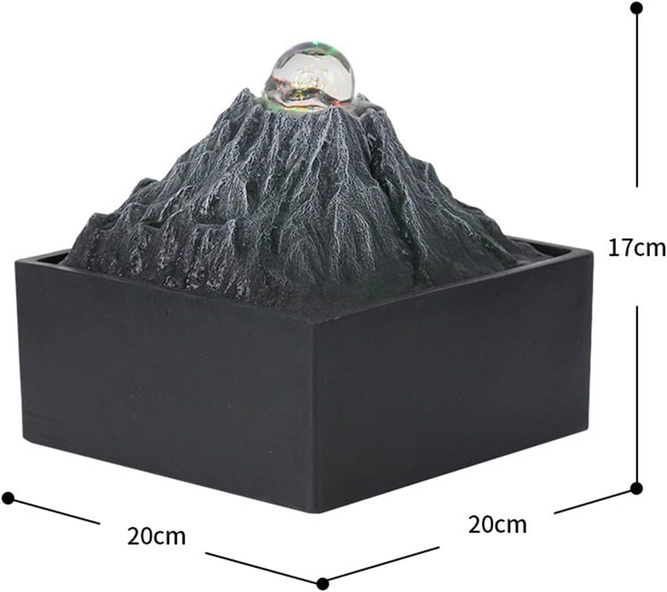 GLigeT Tabletop Fountain Office Transit Ball Rockery Fountain Fortune Desktop Creative Simplicity Feng Shui Ball Fountain Ornaments Water Fountain Decor