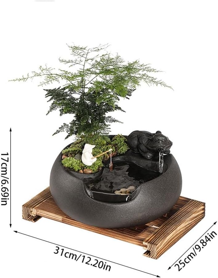 GUERNSEY Tabletop Fountain Desktop Water Ornaments Home Small Fountain Office Desktop Circulating Water Study Desktop Fountain Decoration Indoor Fountain