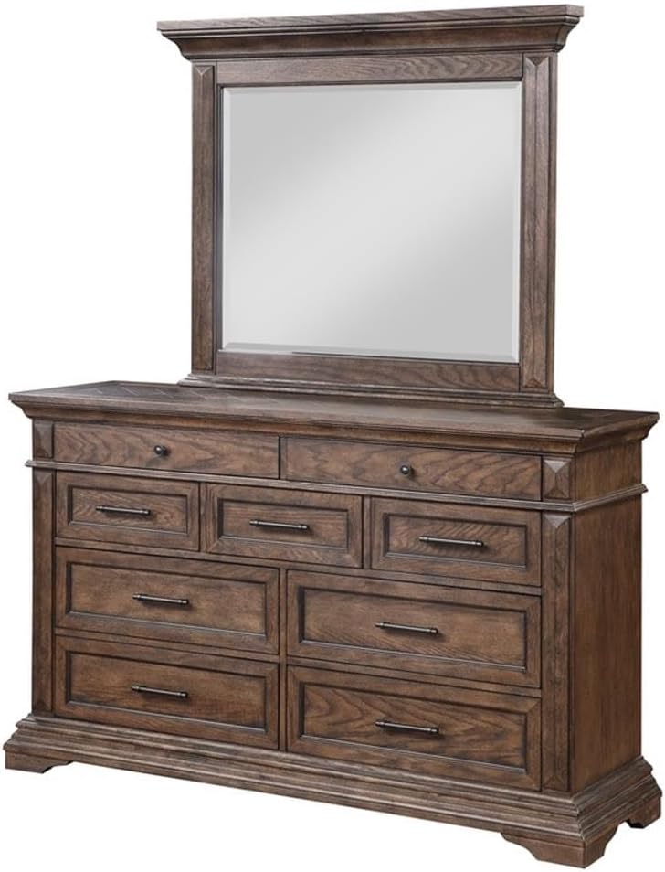 New Classic Mar Vista 4-Piece Wood Queen Bedroom Set with Nightstand in Walnut