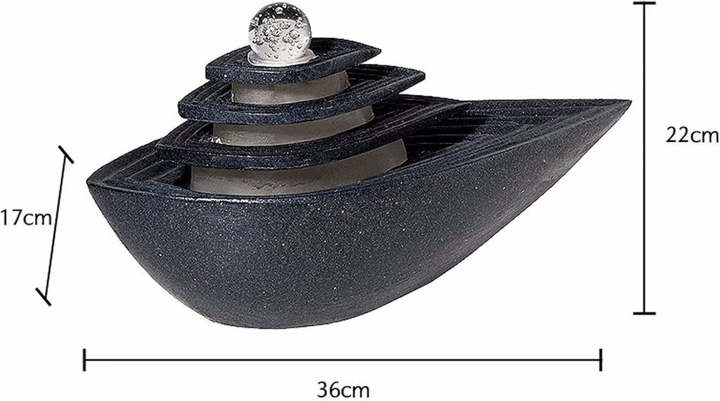 Tabletop Waterfall Fountain Indoor Tabletop Fountain with LED Light Rolling Ball Desktop Fountain Waterfall Home Decor Tabletop Centerpiece Water Fountains Indoor