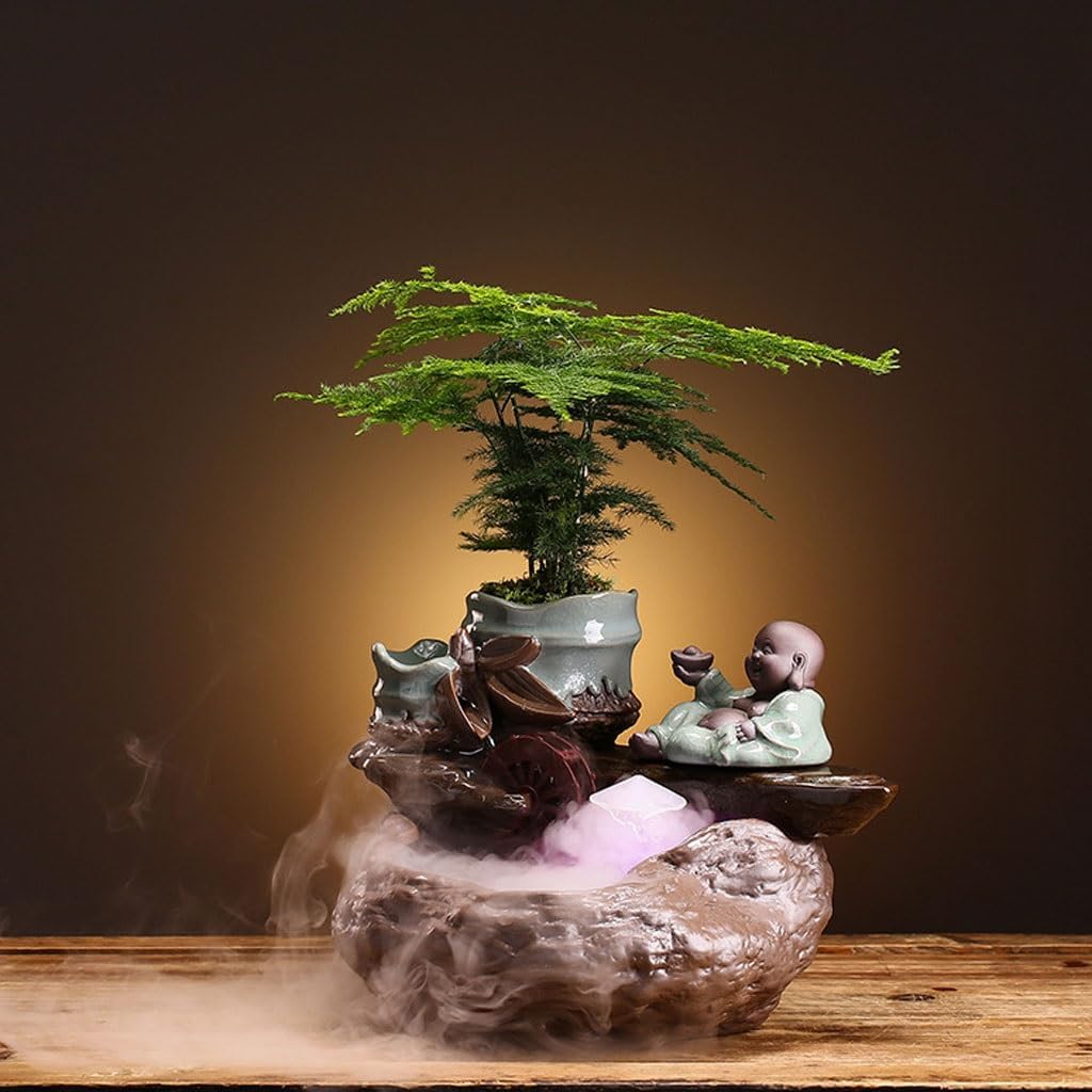 GUERNSEY Tabletop Fountain Tabletop Fountains Chinese Creative Water Fountain Ornaments Study Desk Fountain Ornaments Living Room Circulating Water Desktop Fountain Indoor Fountain