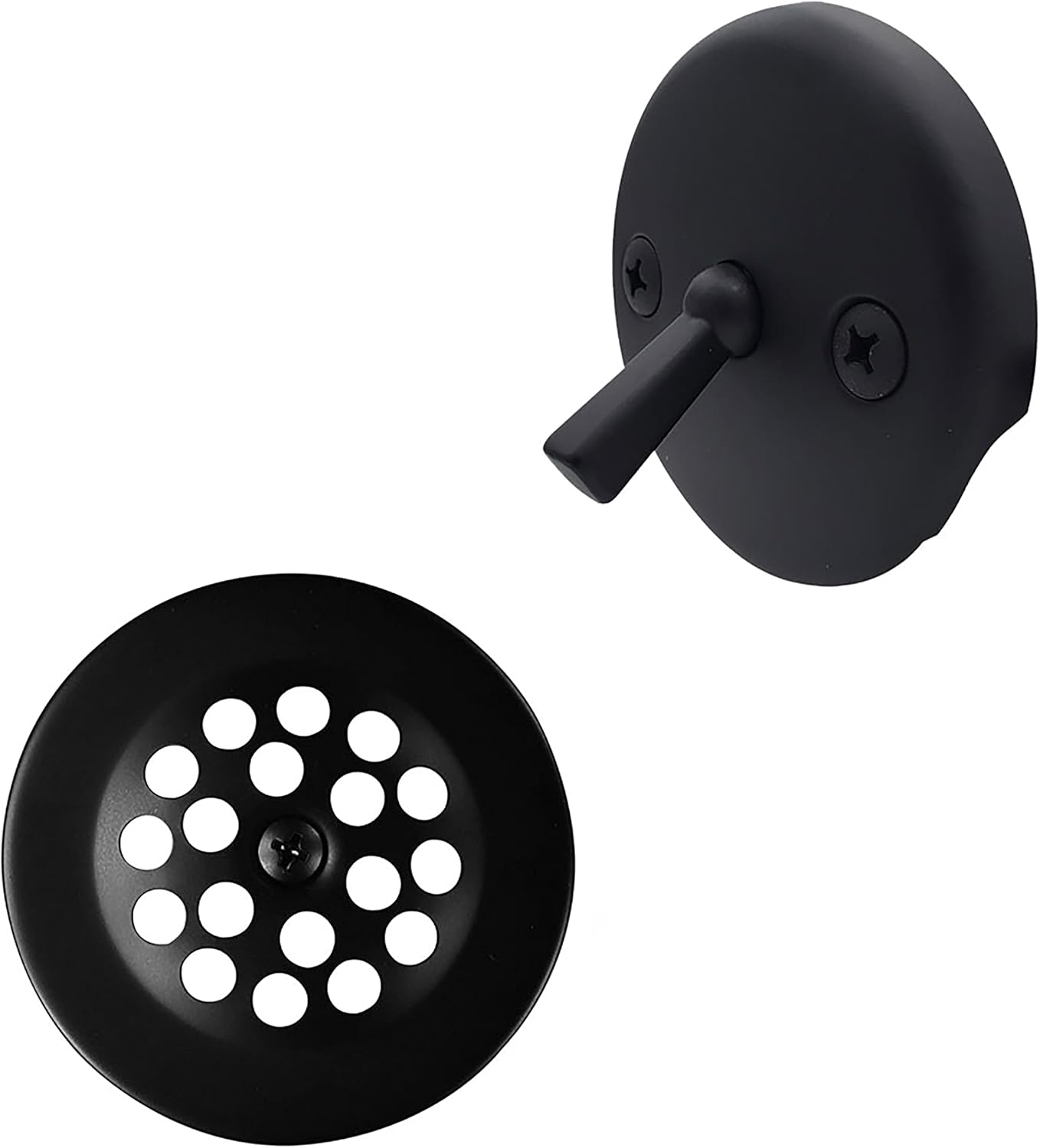 Westbrass A323-62 14' Bath Waste & Overflow Assembly with Trip Lever and Beehive Strainer Grid Drain, Matte Black