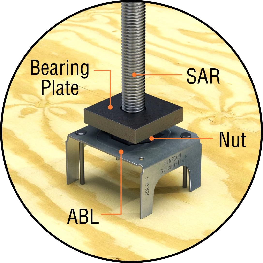 Simpson Strong-Tie ABL4-1 ABL Anchor Bolt Locator with 1/2 in. Nut (Pack of 50)