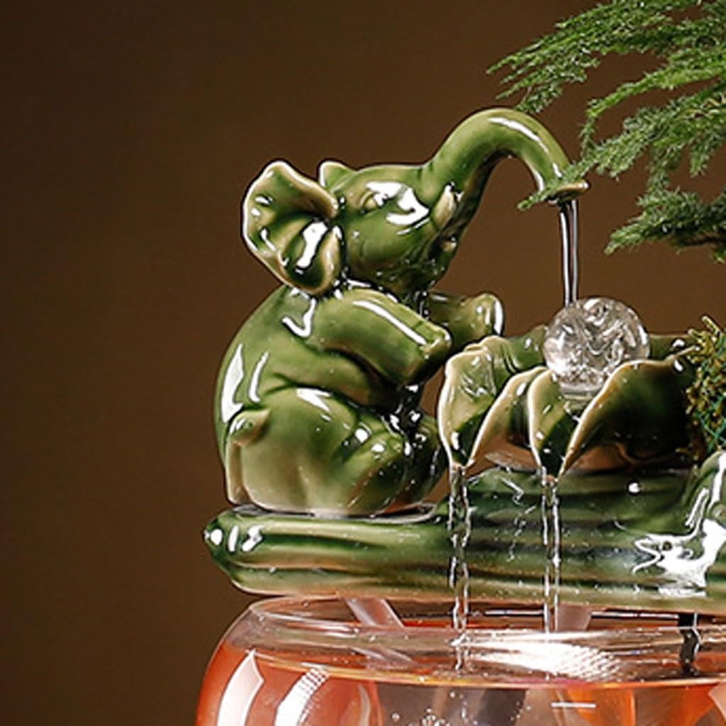 GUERNSEY Tabletop Fountain Fish Tank Water Ornaments Circulating Water Living Room Office Desktop Small Fountain Study Desktop Fountain Indoor Fountain