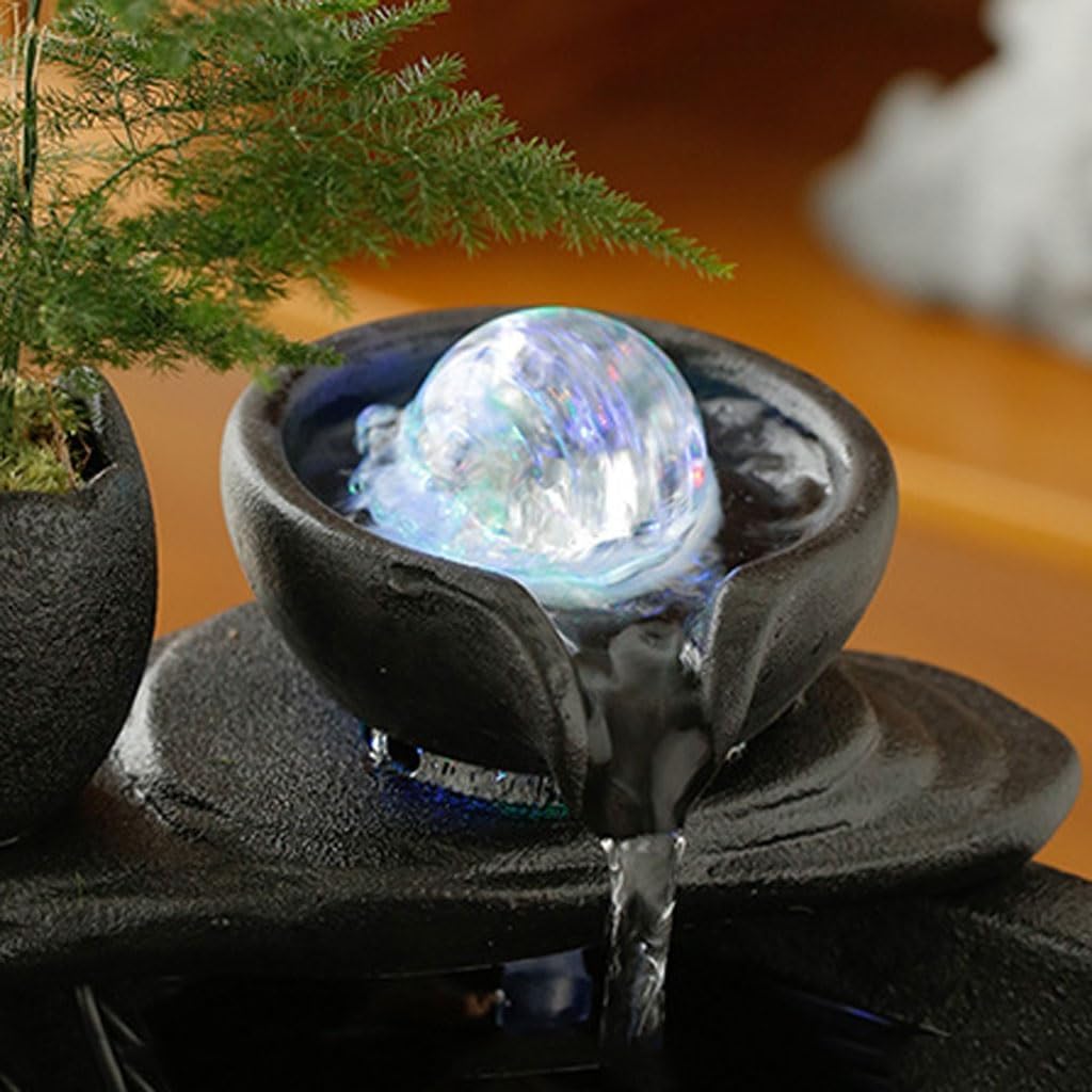 GUERNSEY Tabletop Fountain Circulating Water Office Desktop Decoration Coffee Table Fountain Small Ornaments Study Desk Fountain Indoor Fountain