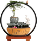 HIHELO Desktop Fountain Tabletop Fountain Chinese Ceramic Water Fountain Office Desktop Decoration Ornament Desktop Circulating Water Fountain Water Fountain Outdoor (Color : A)