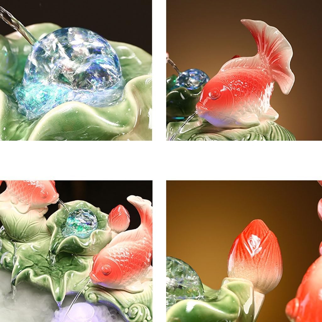 GUERNSEY Tabletop Fountain Tabletop Fountains Creative Water Flowing Office Desktop Fountain Home Desktop Decoration Ornaments Indoor Water Circulation Ornaments Indoor Fountain