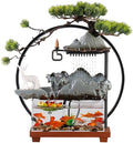 GUERNSEY Tabletop Fountain Chinese-Style Flowing Water Ornaments Rockery Circulating Water Desktop Fountain Office Desktop Fish Tank Ornaments Indoor Waterfall Feature Indoor Fountain
