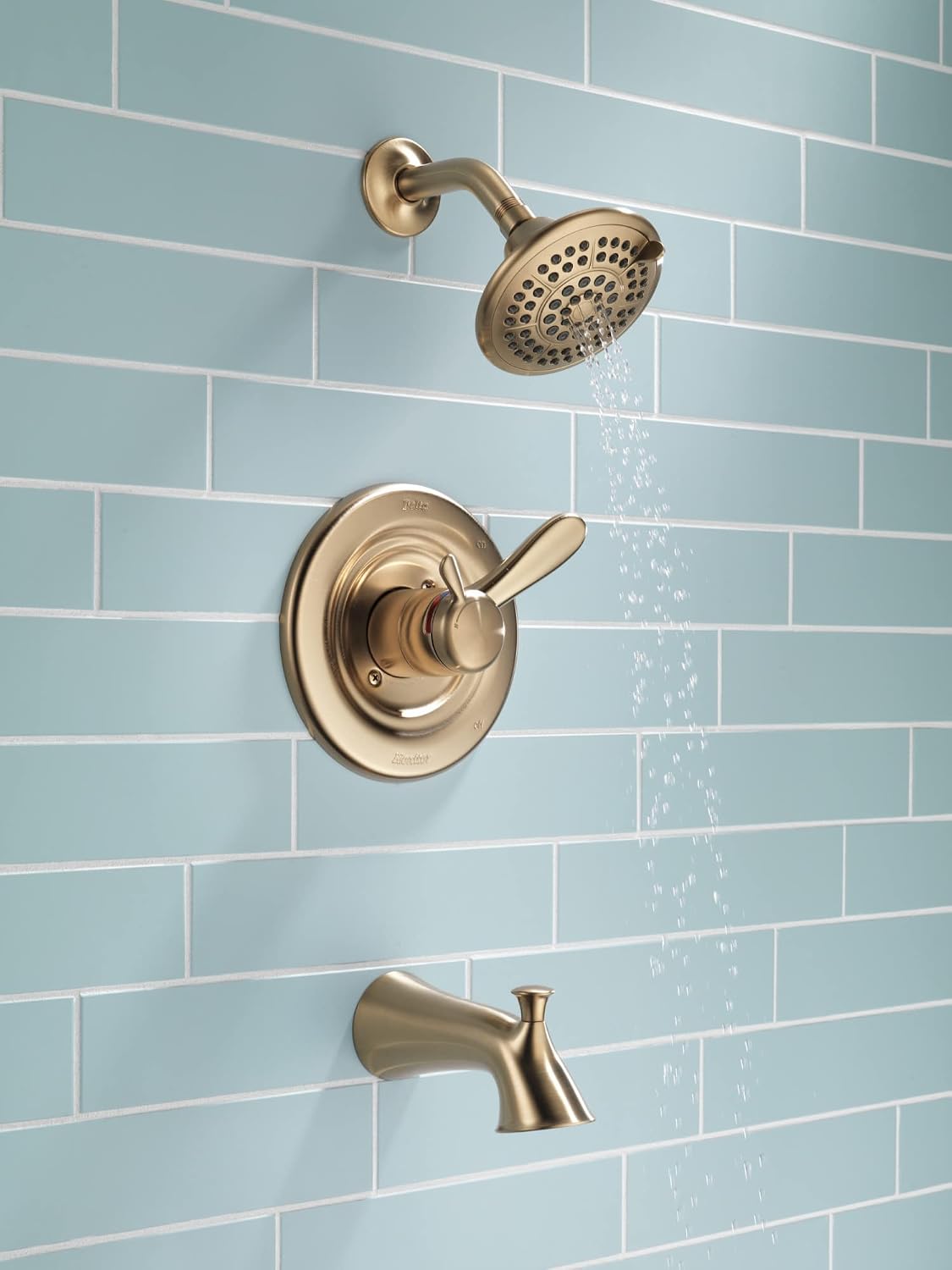 Delta Faucet Lahara 17 Series Dual-Function Tub and Shower Trim Kit with 5-Spray Touch-Clean Shower Head, Stainless T17438-SS (Valve Not Included)