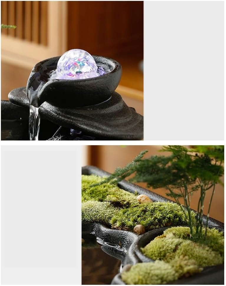 GUERNSEY Tabletop Fountain Tabletop Fountain Creative Water Ornaments Home Office Desk Porch Water Fountain Water Fountain Indoor Fountain
