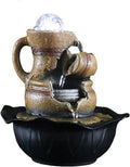 GLigeT Tabletop Fountain Home Living Room Decorations Gift Furnishings Simple Retro Desktop Fountain Feng Shui Ball Ornaments Water Fountain Decor