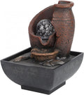 KaijunShop Vintage Tabletop Fountain with LED Light - Indoor Waterfall Decor & Feng Shui Ornament for Home - 5.1x5.1x7.1 in Decorative Water Feature