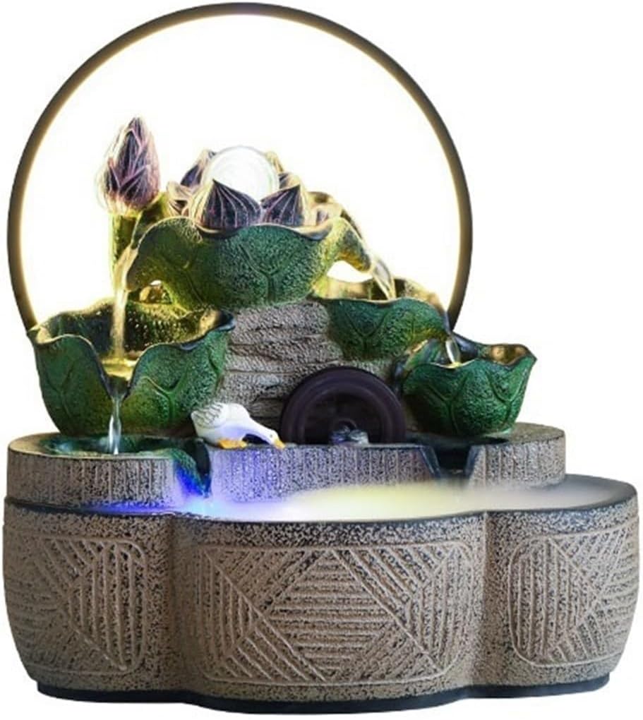 Tabletop Fountain Water Feature Desktop Fountains for Meditation Relaxation Home Office Decor Decor