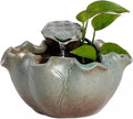 GLigeT Tabletop Fountain Chinese Style Ceramic Simple Flowing Water Fountain Decoration Recycling Office Living Room Desktop Decoration Water Fountain Decor