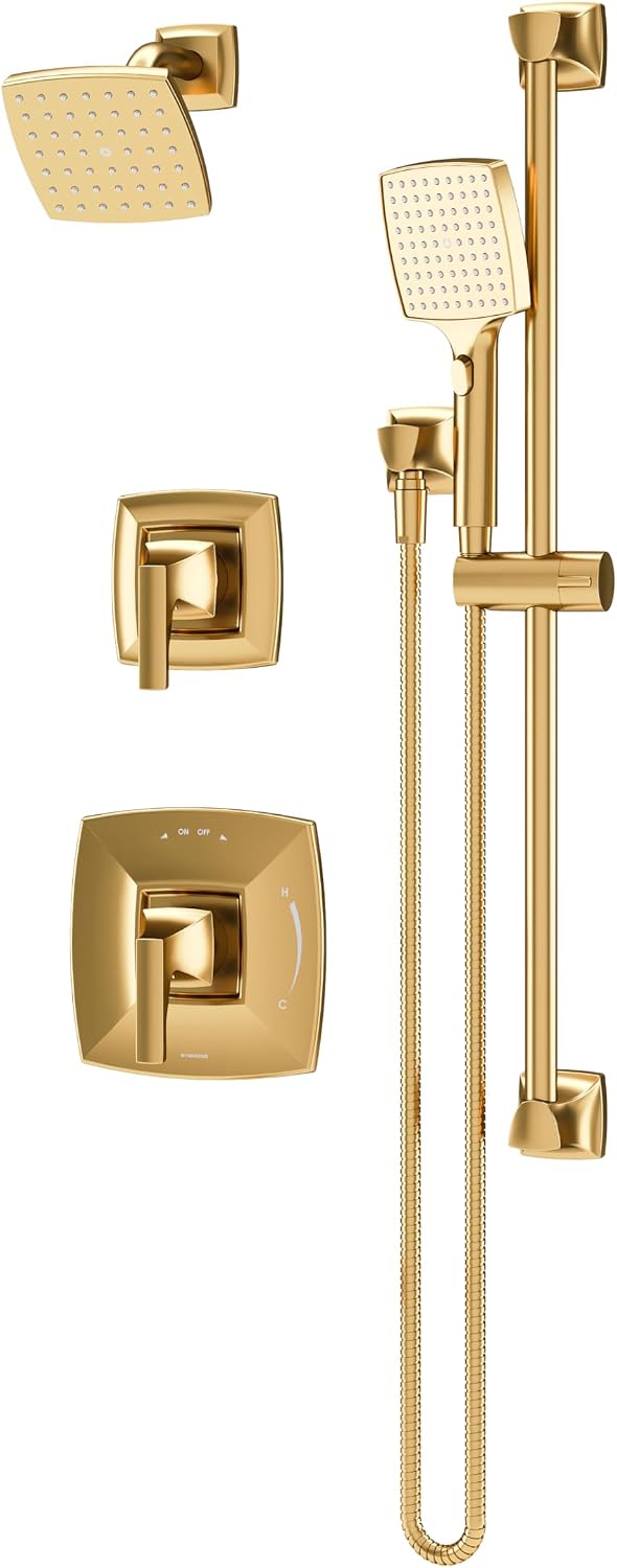 Symmons Oak HydroMersion Double Handle Shower Trim Kit with Hand Spray in Brushed Bronze in Brushed Bronze (Valve Not Included) - 5695BBZ15TRM