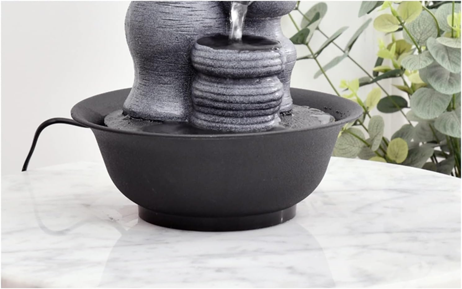 HIHELO Desktop Fountain Tabletop Fountain Tabletop Lucky Fountain Indoor Flowing Water Decorative Fountain Home Decorative Circulating Water Ornament Water Fountain Outdoor