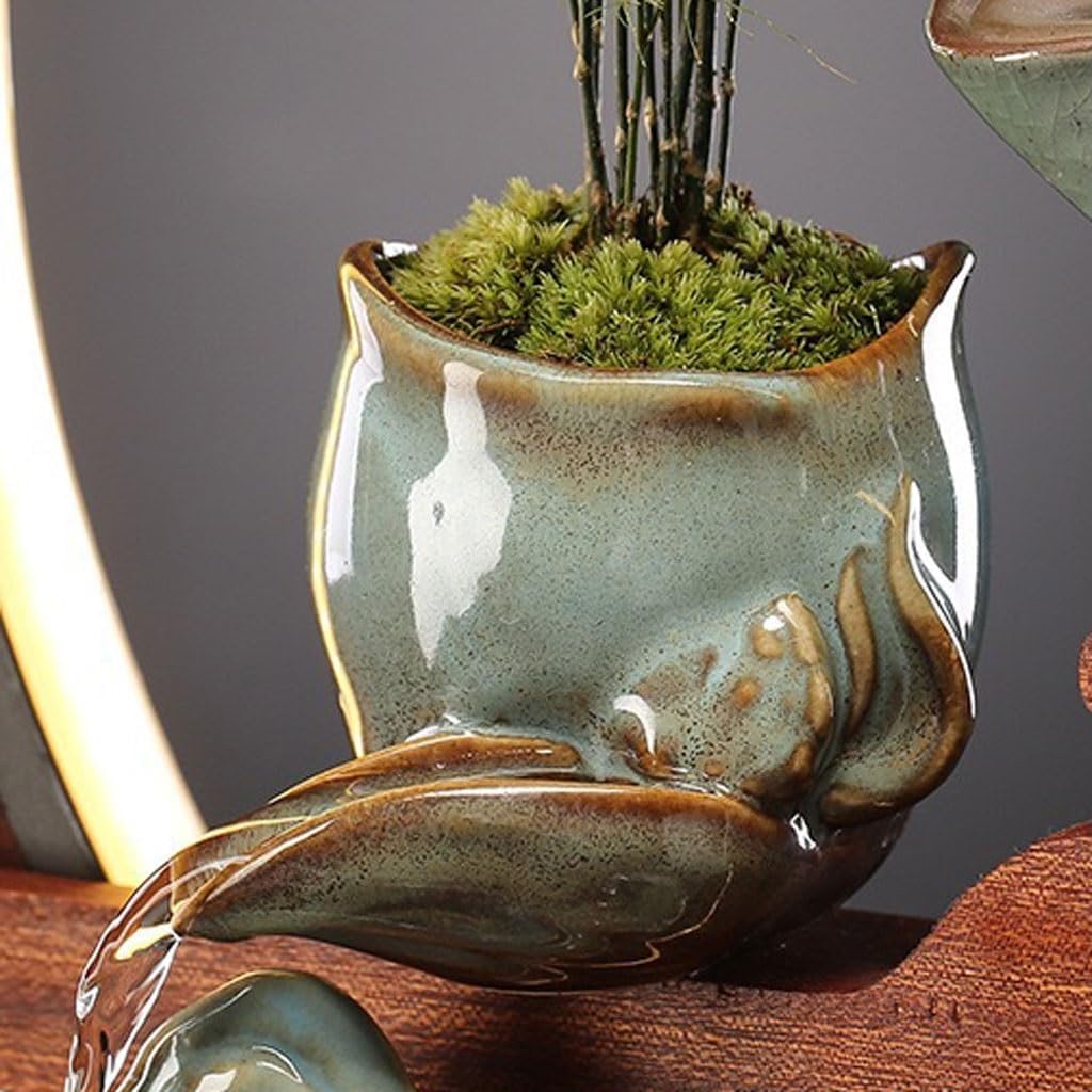 GUERNSEY Tabletop Fountain Chinese Creative Water Ornaments Tea Room Decoration Desktop Fountain Ornaments Office Fountain Desktop Ornaments Tabletop Fountains Indoor Fountain
