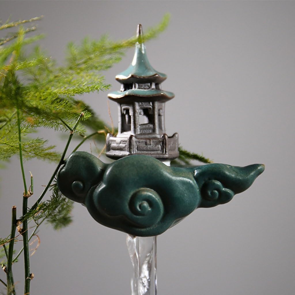 GUERNSEY Tabletop Fountain Desktop Fish Tank Water Ornaments Rockery Fountain Circulating Water Wheel Living Room Porch Chinese Ornaments Indoor Fountain