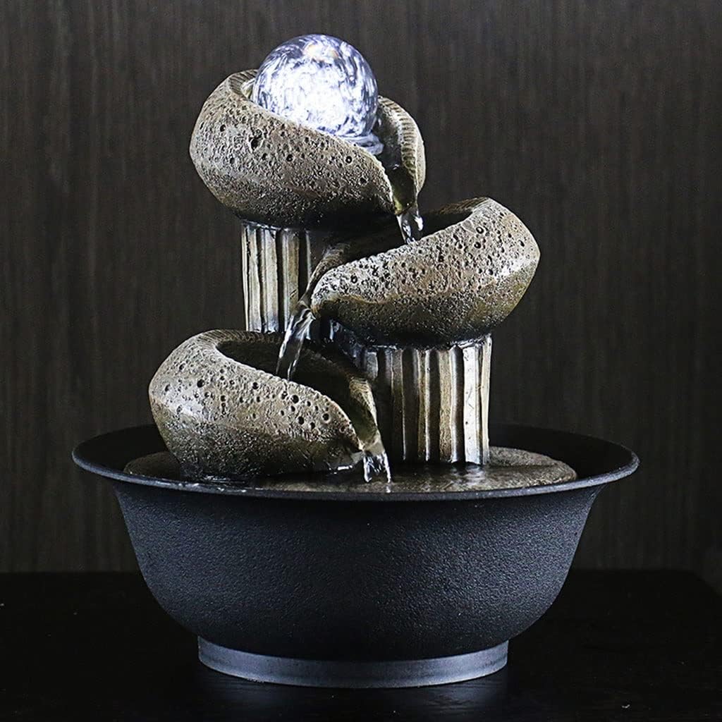 Tabletop Fountain Simple Indoor Water Fountain Living Room Study Creative Desktop Decoration Feng Shui Ball Office Feng Shui Wheel Decorations Water Fountain Decor