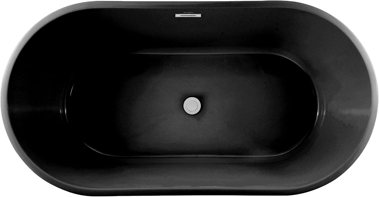 Claire 60' Freestanding Bathtub in Matte Black