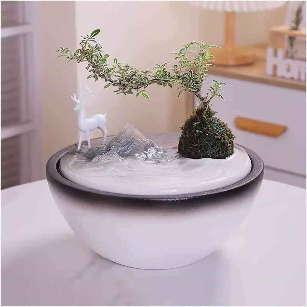 Tabletop Fountain Light Luxury Flowing Water Decoration Circulating Water Home Living Room Desktop Decoration Fountain Desktop Decoration Tabletop Water Fountain (Size : Small)