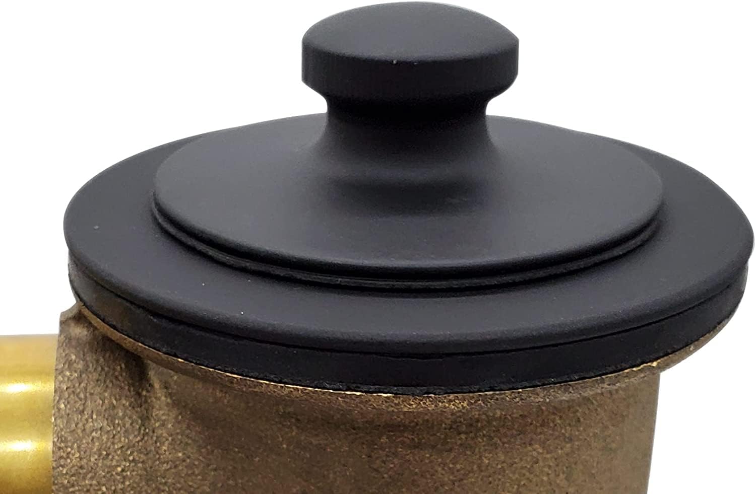 Westbrass D941K-50-62 1-3/8' Fine Thread Twist & Close Bathtub Drain Trim with One-Hole Overlfow Faceplate and Universal Adaptor, Matte Black (50-Pack)