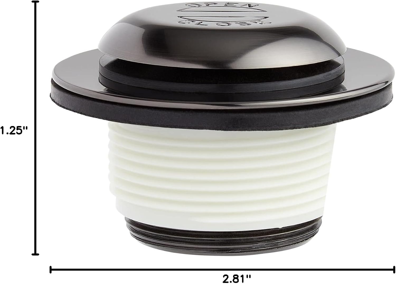 Signature Hardware 446710 Pop-Up Drain with Overflow Cover for Alcove Tub